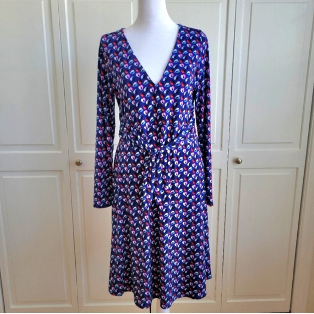 Navy Blue Floral Dress Maternity